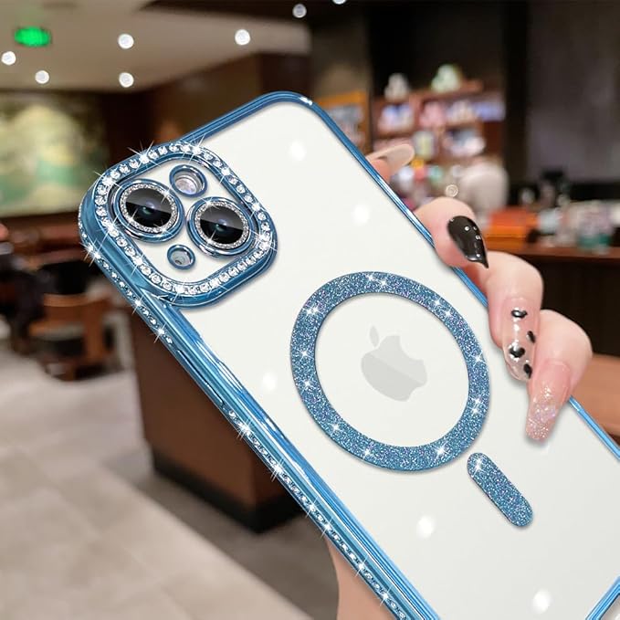 Diamond MG Case for iPhone 15 (Blue)