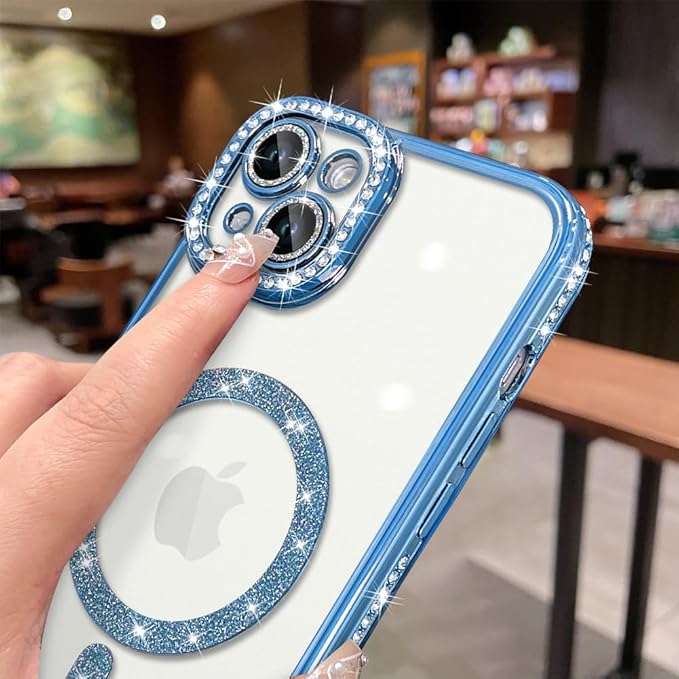 Diamond MG Case for iPhone 15 (Blue)