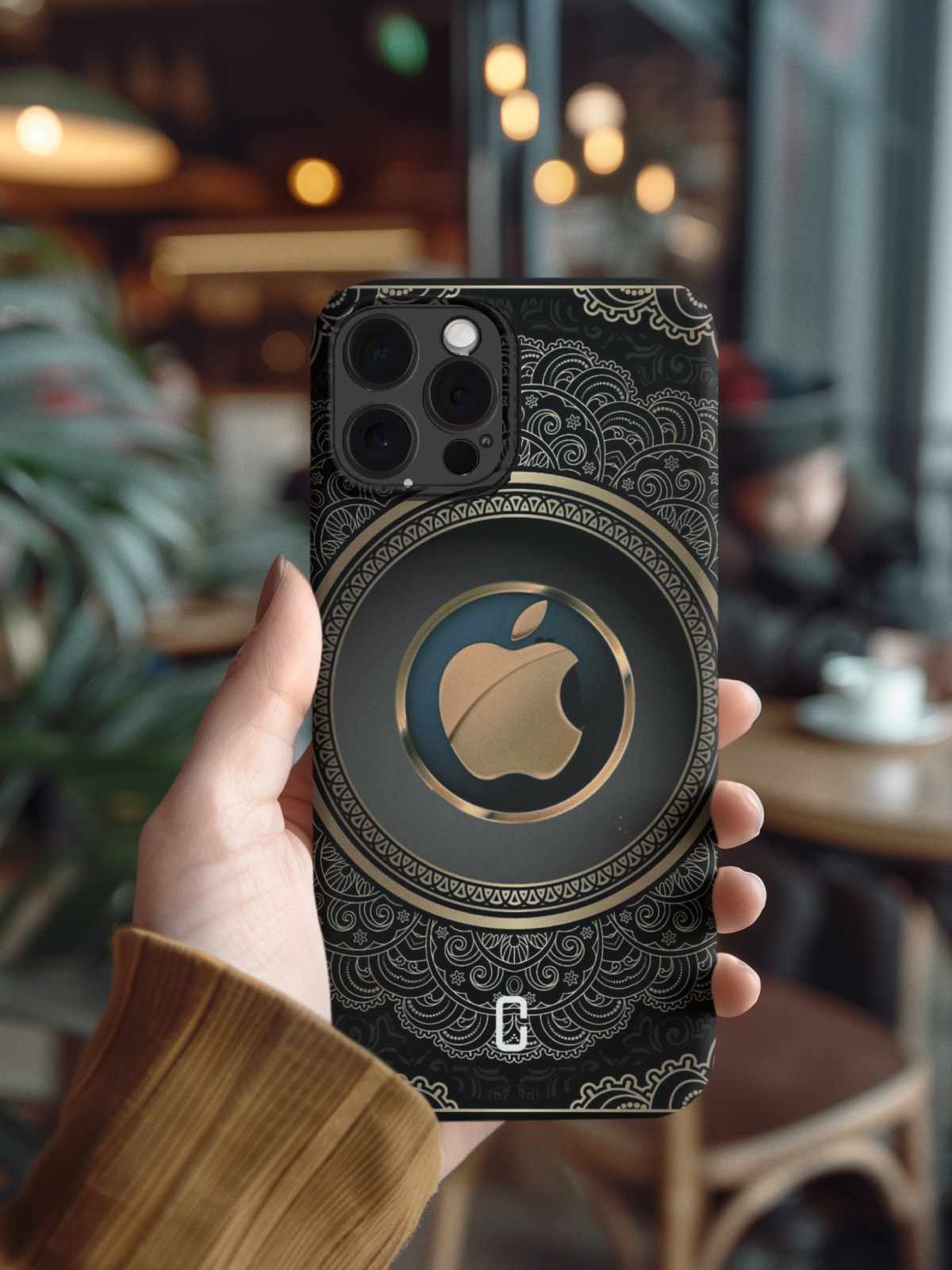 Case Chow Apple Logo Print Cover for iPhone 15 Pro Max
