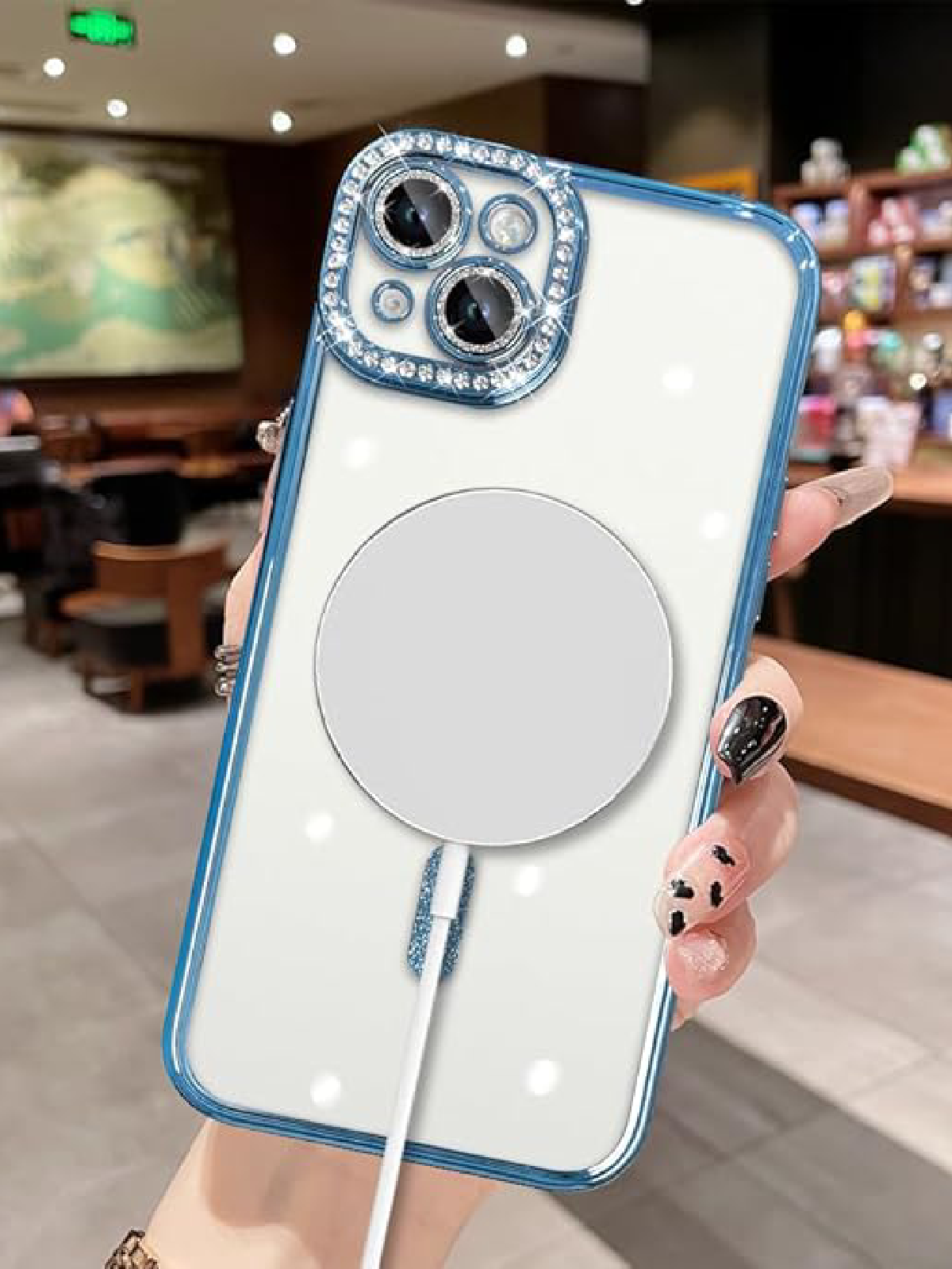 Diamond MG Case for iPhone 15 (Blue)