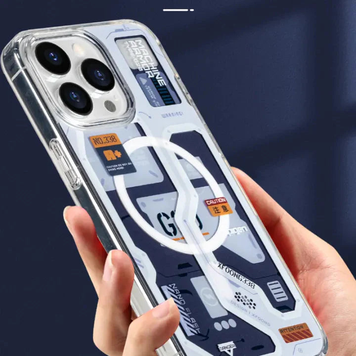 Spigen Ultra Hybrid Magfit Back Cover Case Compatible With iPhone 15 (Tpu + Poly Carbonate|Zero One), White