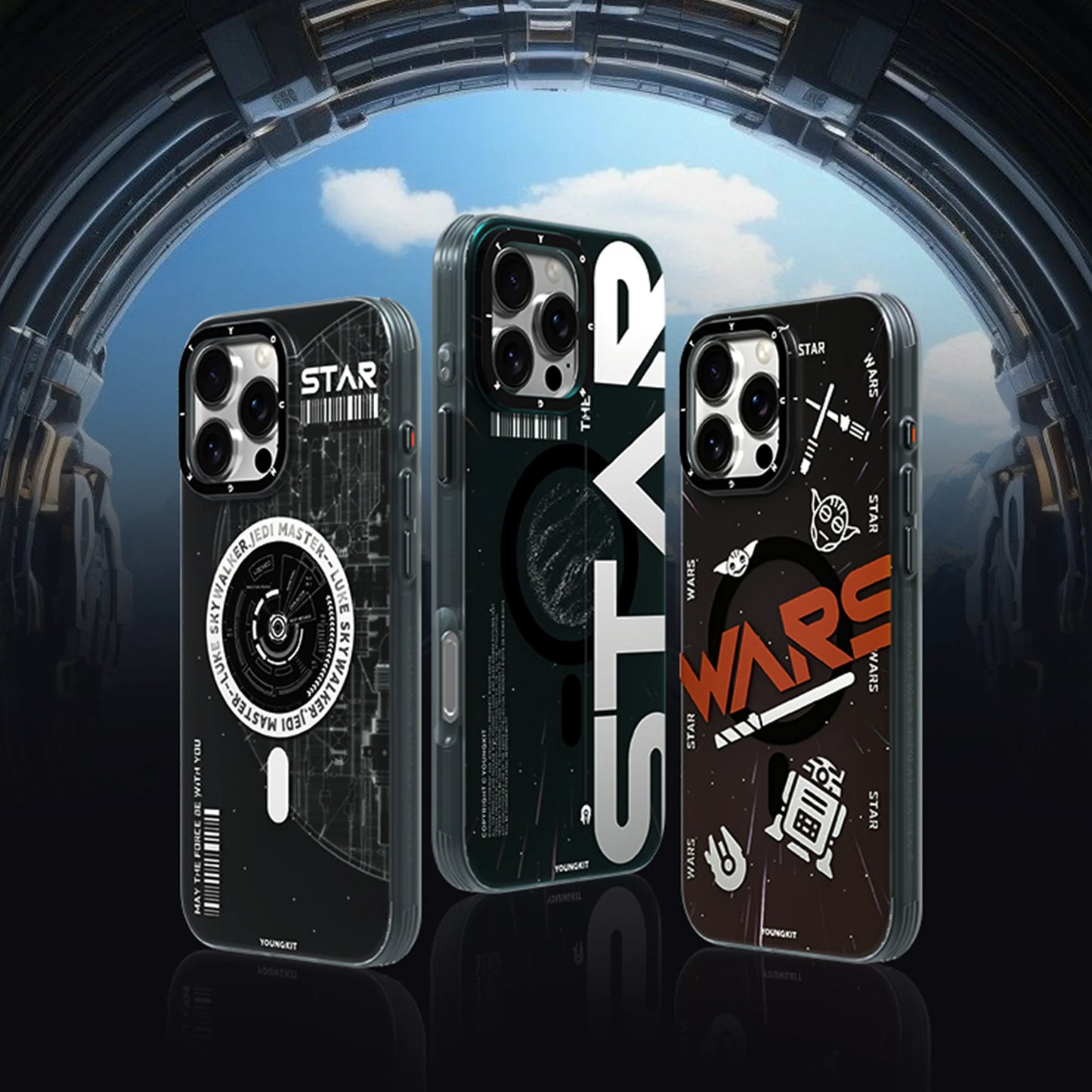 YoungKit Star Wars Themed Cover for iPhone 16 Pro Max (MagSafe, Black)