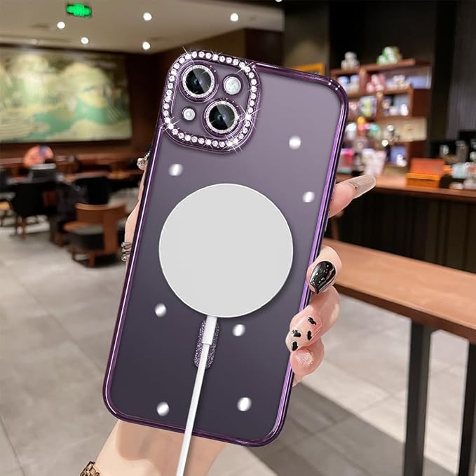 Diamond MG Case for iPhone 15 (Purple)