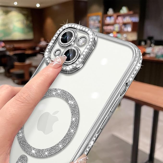 Diamond MG Case for iPhone 15 Plus (Silver)