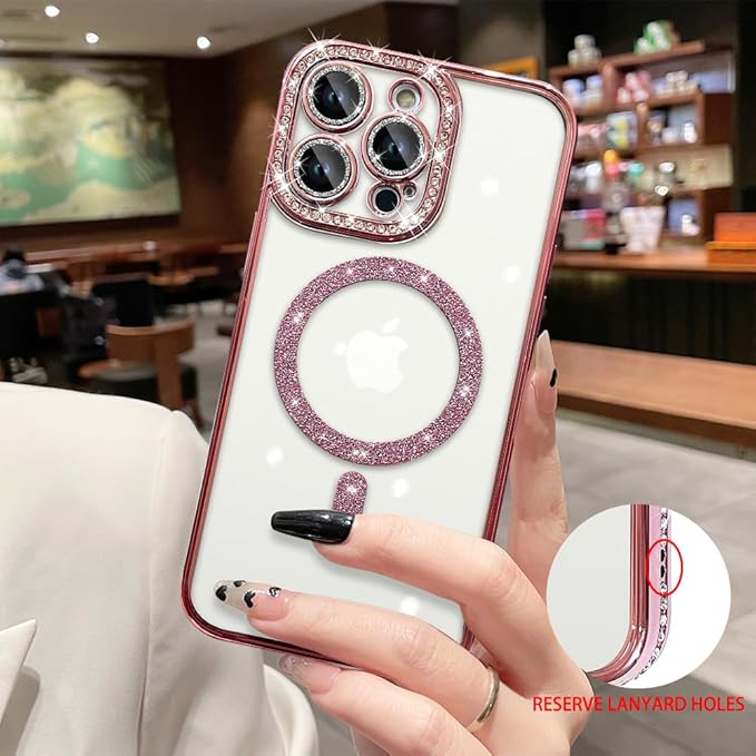 Diamond MG Case for iPhone 14 Pro (Rose Gold)