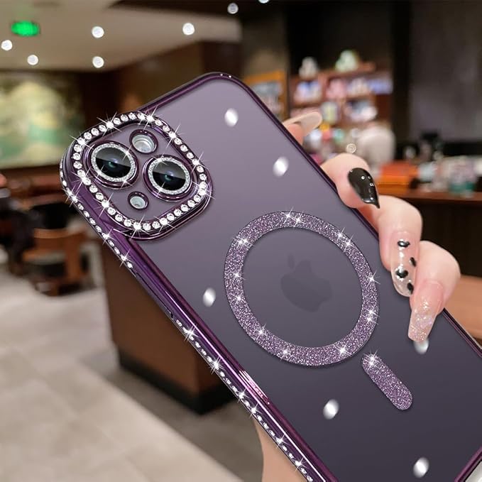 Diamond MG Case for iPhone 15 (Purple)