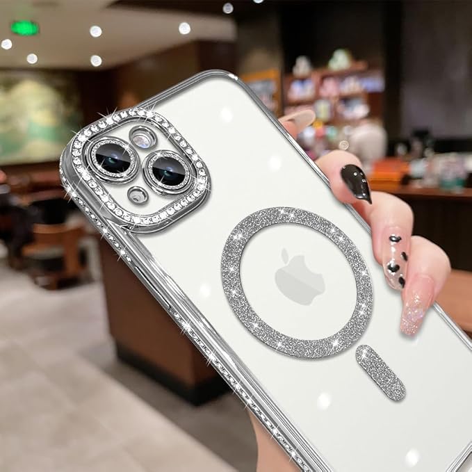 Diamond MG Case for iPhone 14 (Silver)