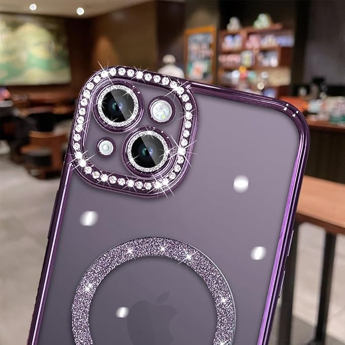 Diamond MG Case for iPhone 15 (Purple)