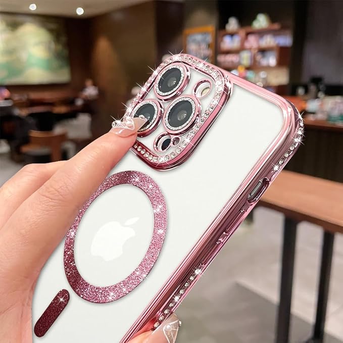 Diamond MG Case for iPhone 14 Pro (Rose Gold)