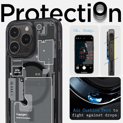 Spigen Ultra Hybrid Magfit Back Cover Case Compatible With iPhone 13 Pro (Tpu + Poly Carbonate|Zero One), Black