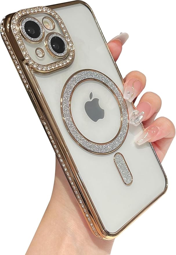 Diamond MG Case for iPhone 15 (Gold)