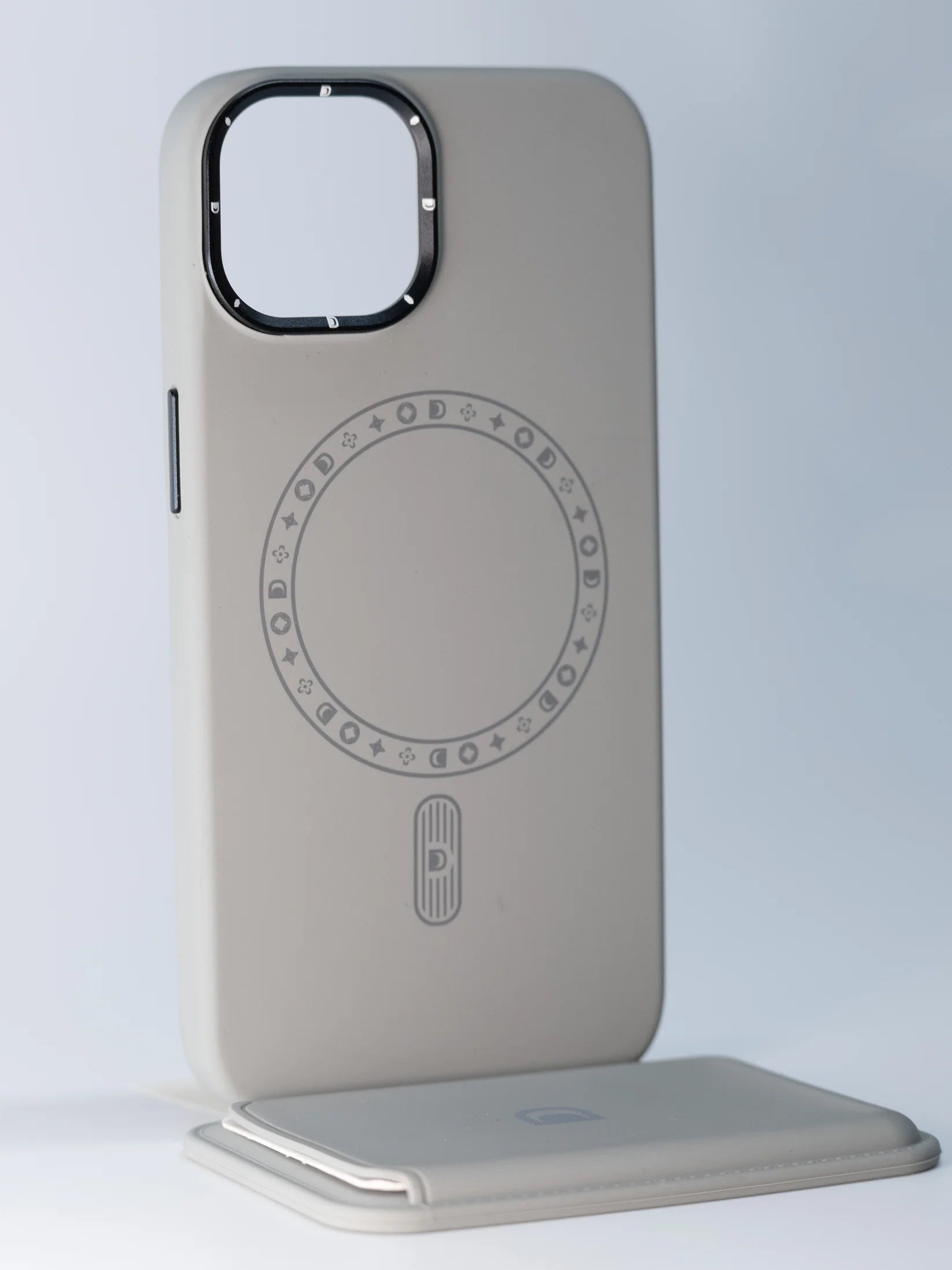 ARMMAX Premium Leatherette cover for iPhone 15 Pro Max (Grey)