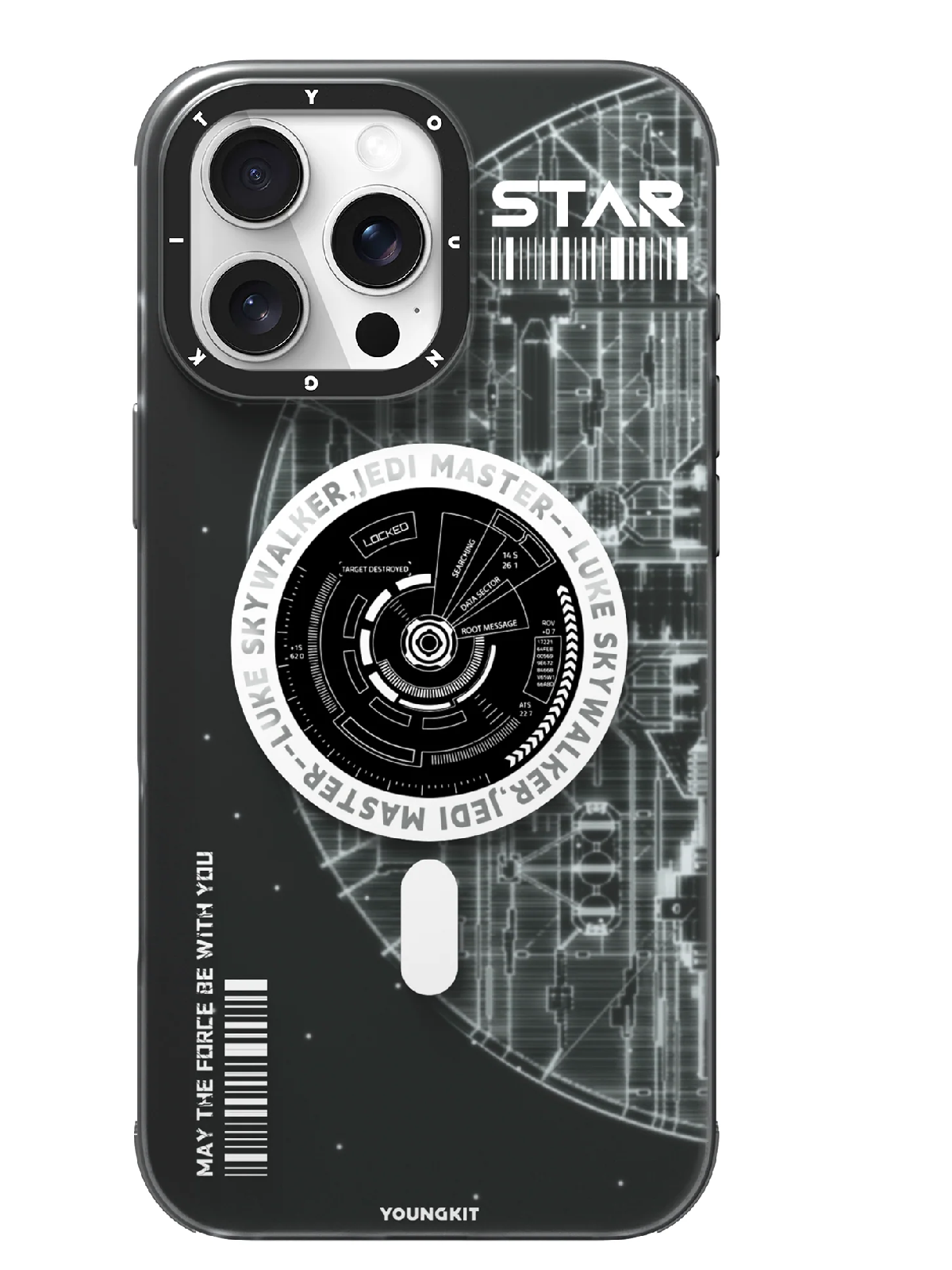 YoungKit Star Wars Themed Cover for iPhone 16 Pro Max (MagSafe, Black)