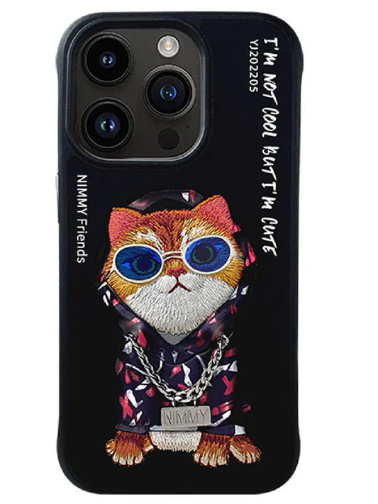 Case Chow's Animal Jacket Series Cat Case for iPhone 15 Pro Max (Black)