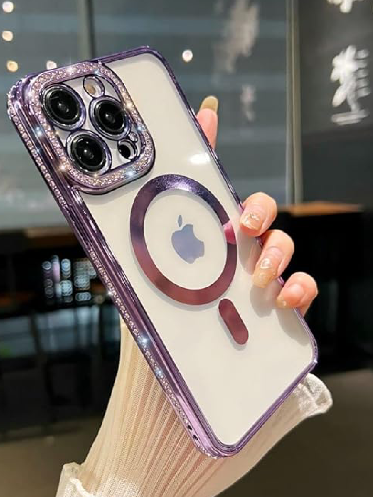 Diamond MG Case for iPhone 15 Pro Max (Purple)