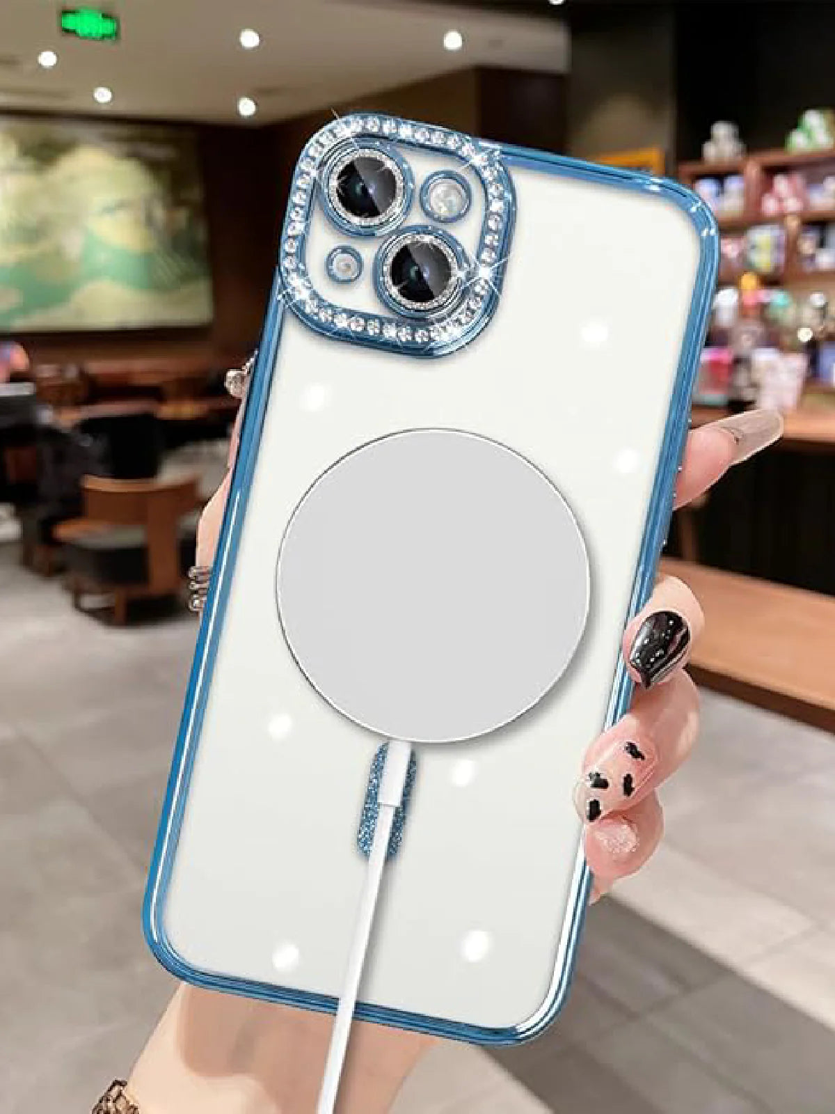 Diamond MG Case for iPhone 15 (Blue)