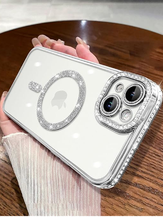 Diamond MG Case for iPhone 15 Plus (Silver)