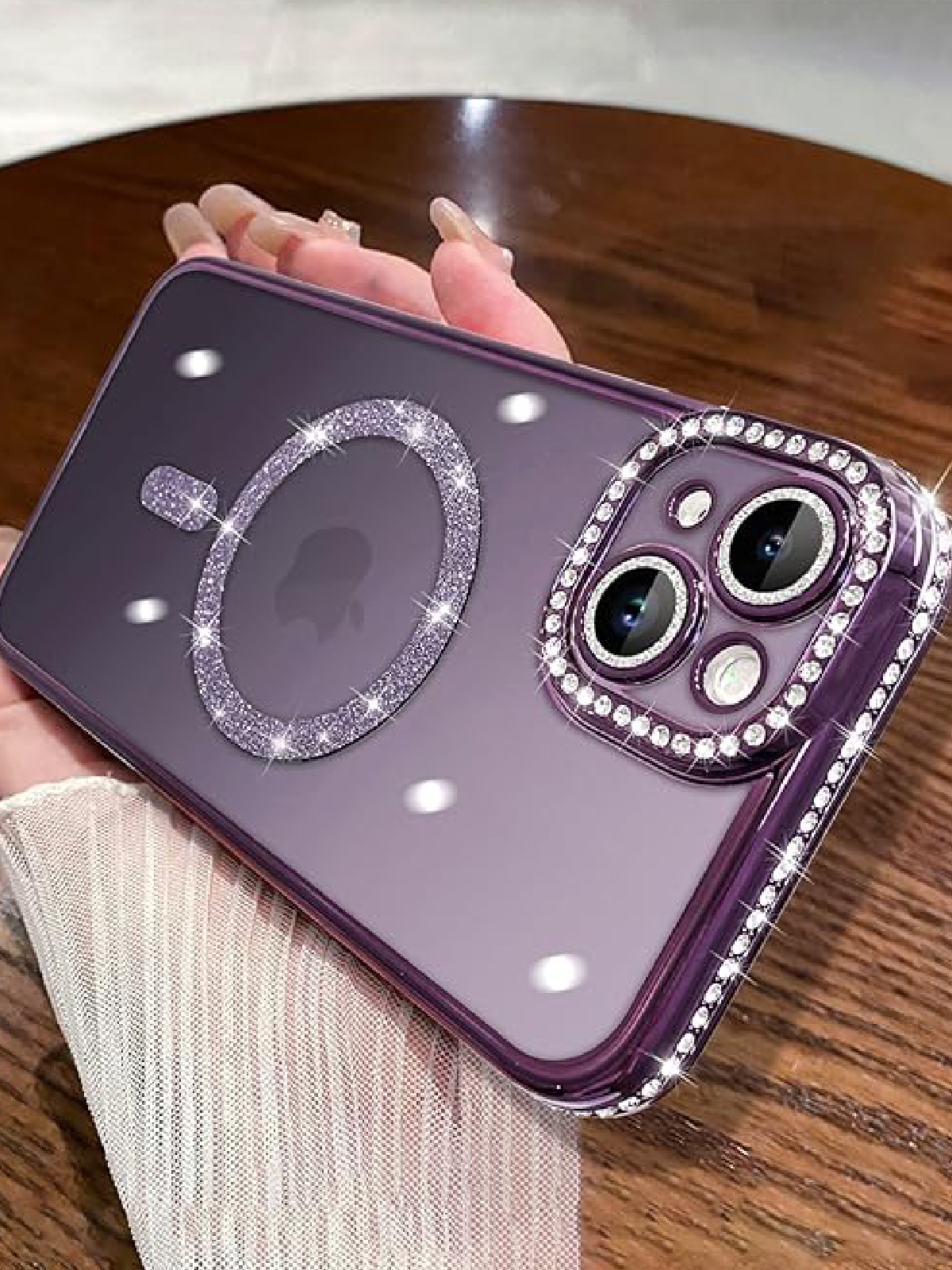 Diamond MG Case for iPhone 14 (Purple)