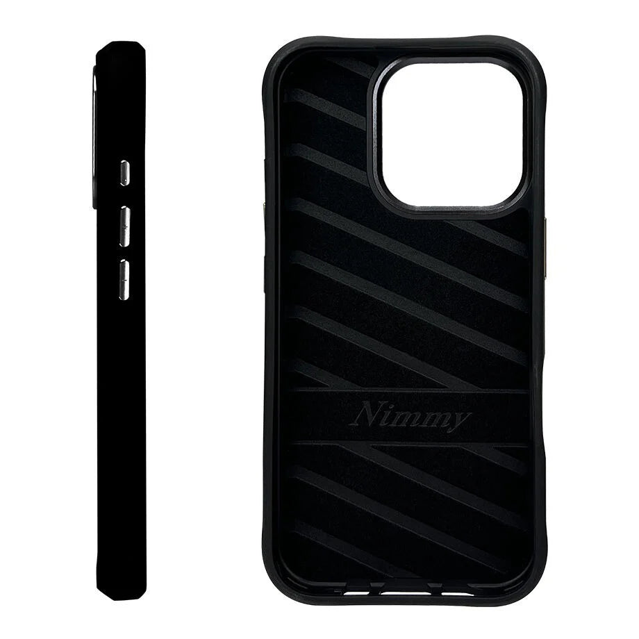 iPhone 15 Pro Max Nimmy Cool & Cute Embroidery Case Cover (Black)